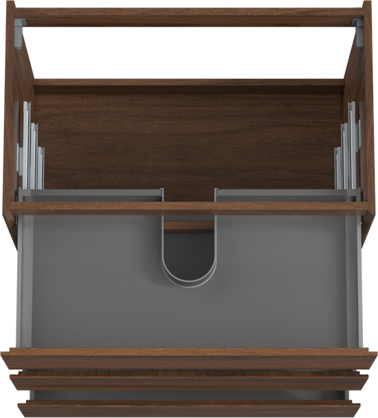 Storke Edge staande wastafelonderkast 85 x 52 cm notelaar 3 lades