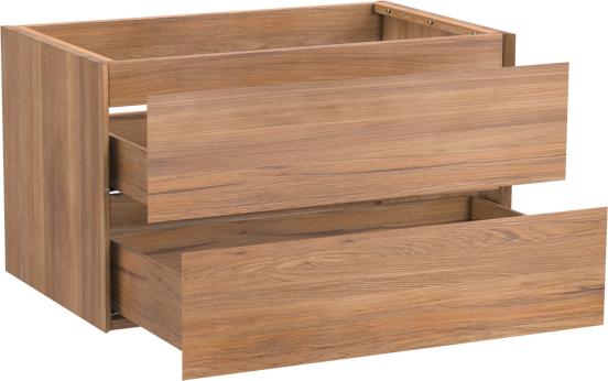 Balmani Mitra zwevende wastafelonderkast 90 x 55 cm teak 2 lades