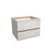Balmani Lucida zwevende wastafelonderkast 67,5 x 55 cm beton zilvergrijs 2 lades