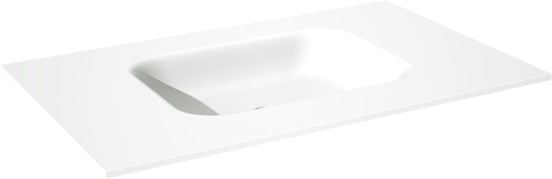Balmani Tablo Arcato enkele wastafel matte Solid Surface 90 x 55 cm, exclusief crepine
