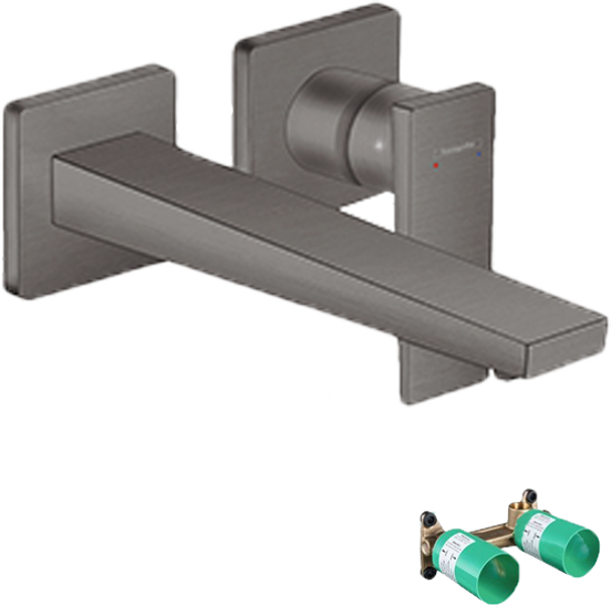 Hansgrohe Metropol  robinet de lavabo à encastrer brushed black chrome incl élément intégré