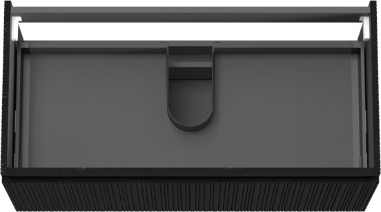 Storke Ribs zwevende wastafelonderkast 105 x 52 cm zwarte eik 2 lades