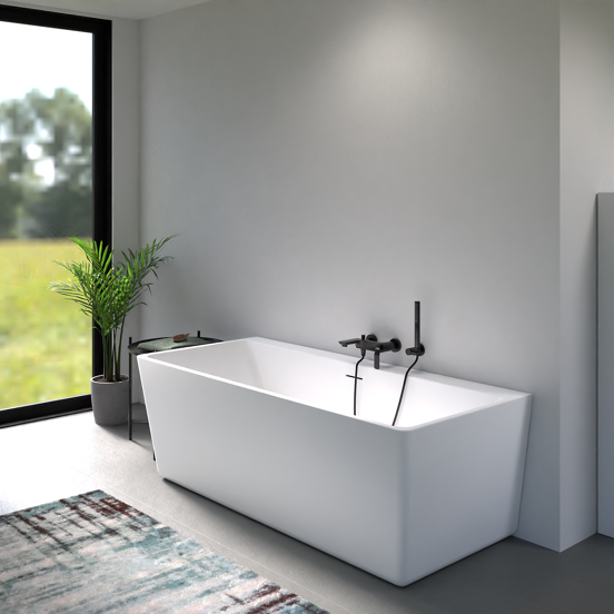 Blaufoss Expo badkraan met handdouche mat zwart