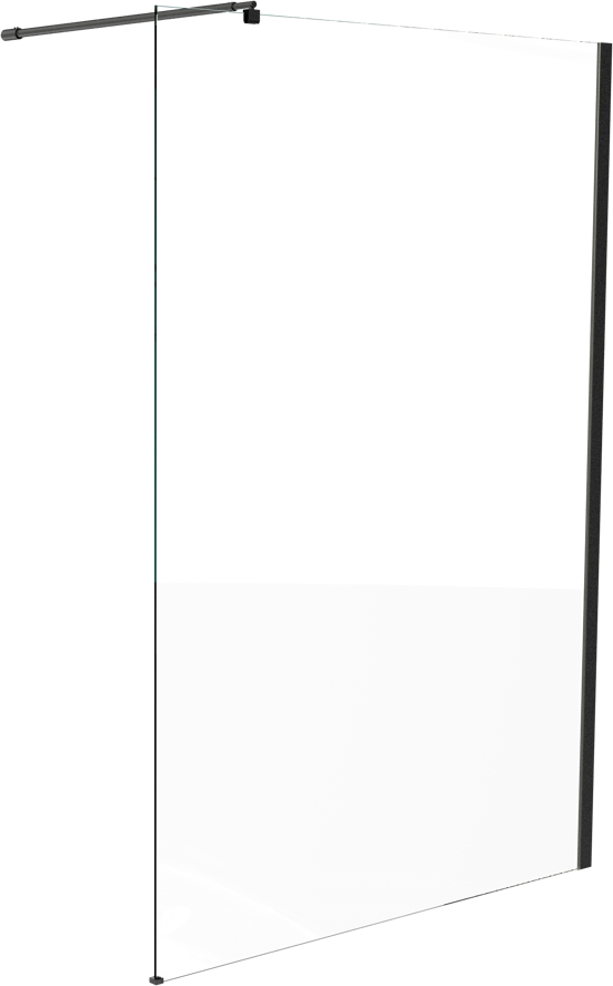 Linie Walk-In inloopdouche 120 x 200 cm helder glas mat zwart profiel
