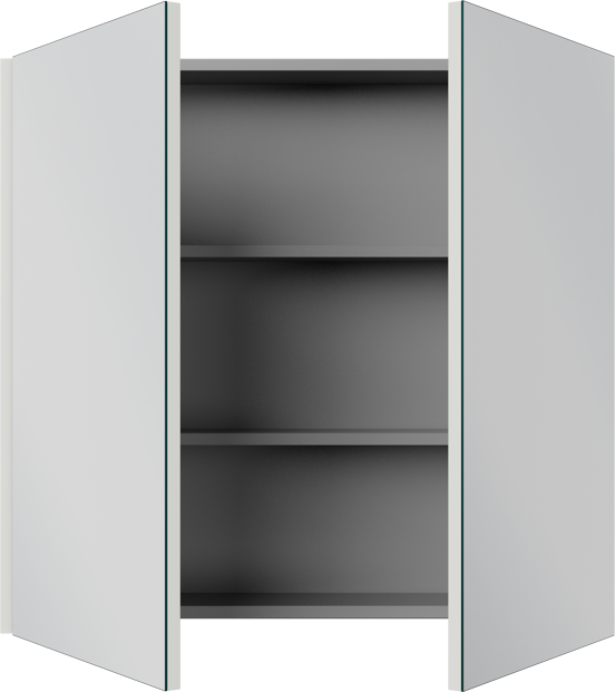 Linie Montro Spiegelschrank Bad: 80 x 75 cm, Greige