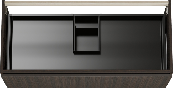 Balmani Sfera meuble sous-vasque suspendu 120 x 55 cm Eucalyptus 2 tiroirs
