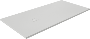Luca Varess Classy receveur de douche 180 x 90 cm marbre composite  blanc mat structure rock