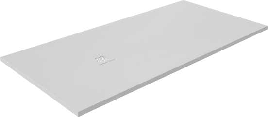 Luca Varess Classy duschwanne 180 x 90 cm marmorkomposit  weiß matt rockstruktur
