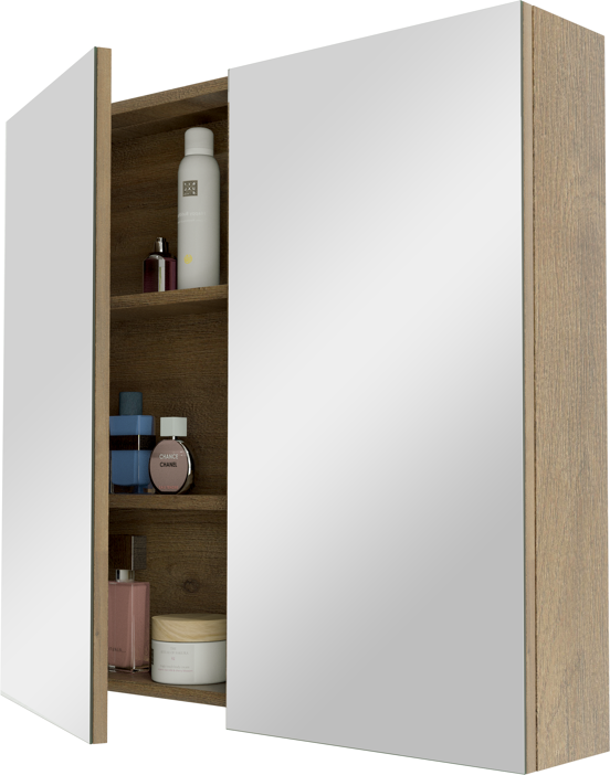 Linie Montro armoire de toilette 80 x 75 cm chêne naturel