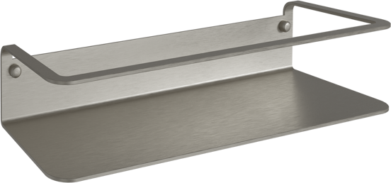 Blaufoss Tika porte-shampooing seul avec fixation murale Brushed CoolMetal