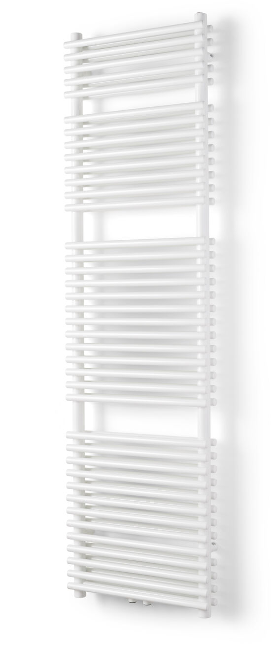 Vipera Alegria sèche-serviettes double 50 x 180 cm chauffage électrique blanc brillant raccordements latéral et central possibles 1.575W, résistance incluse