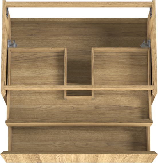 Balmani Idra zwevende wastafelonderkast 90 x 55 cm fineer naturel eiken 4 lades