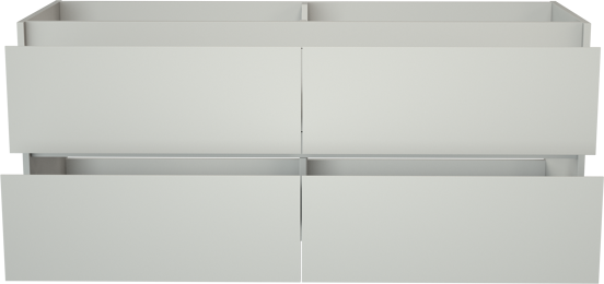 Storke Seda meuble sous-vasque suspendu 150 x 52 cm blanc mat 4 tiroirs