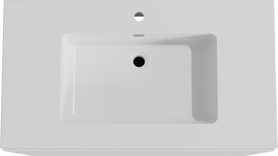 Storke Edge meuble salle de bains à poser 95 x 52 cm blanc mat avec Diva plan simple en marbre composite blanc brillant