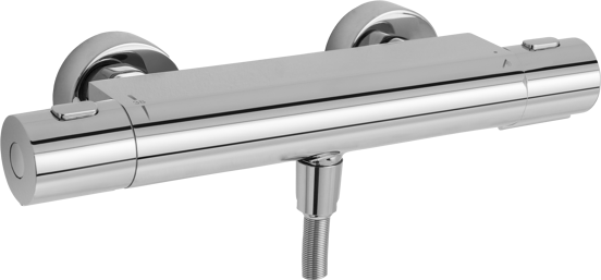 Blaufoss Neringa thermostatische douchekraan glanzend chroom