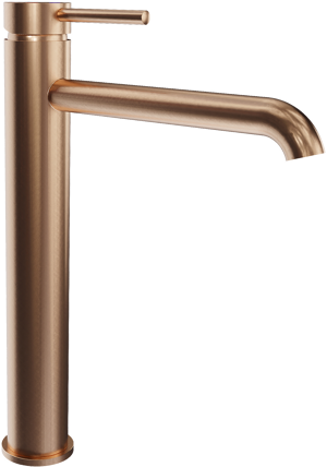 Blaufoss Round verhoogde wastafelkraan Brushed Rosegold