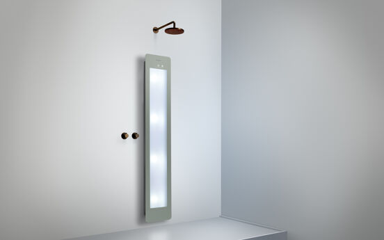 Sunshower Plus L Infrarood en UV Vlakke opbouw organic grey