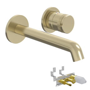 Blaufoss Pavilion inbouw wastafelkraan Brushed Champagne Gold