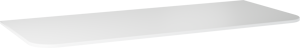 Balmani Moon tablette simple ou double Solid Surface blanc mat 130 x 55 cm