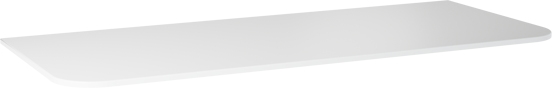 Balmani Moon tablette simple ou double Solid Surface blanc mat 130 x 55 cm