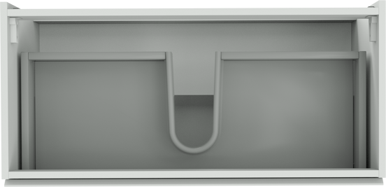 Storke Delta cabinet 2 dr 100x48x48cm 1U mat white