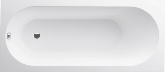 Villeroy & Boch Oberon eenpersoons inbouwbad 170 x 75 cm quaryl glanzend wit