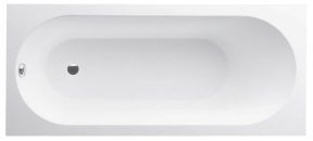 Villeroy & Boch Oberon eenpersoons inbouwbad 170 x 75 cm quaryl glanzend wit