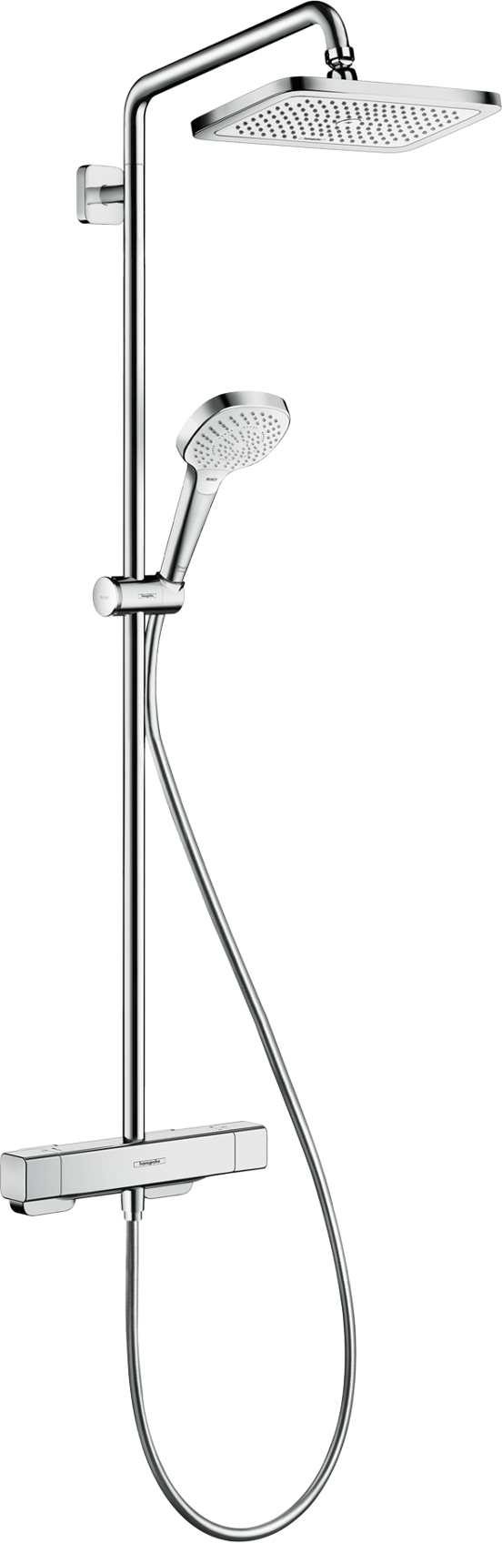 Hansgrohe Croma E280 colonne de douche de pluie robinet thermostatique chrome brillant