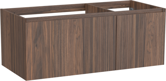Balmani Idra meuble sous-vasque suspendu 120 x 55 cm asymétrique à gauche plaqué noyer 4 tiroirs