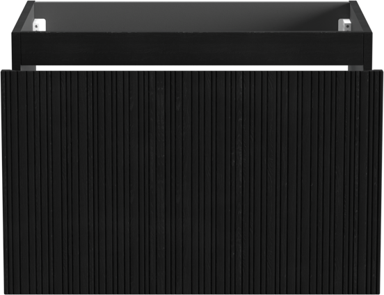 Storke Ribs zwevende wastafelonderkast 75 x 52 cm zwart eiken 2 lades
