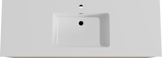 Storke Edge meuble salle de bains suspendu 145 x 52 cm chêne brut avec Diva plan simple en marbre composite blanc brillant