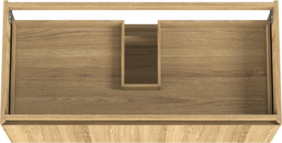 Balmani Idra meuble sous-vasque suspendu 120 x 55 cm plaqué chêne naturel 2 tiroirs