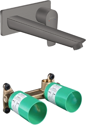 Hansgrohe Talis E Unterputz-Waschbecken Armatur: Brushed Black Chrome, Einbauelement inklusive