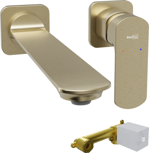 Blaufoss Bodan robinet de lavabo encastré brushed champagne gold incl élément intégré