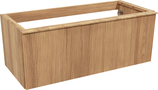 Balmani Forma zwevende wastafelonderkast 120 x 55 cm teak 2 lades vert. sym. groef