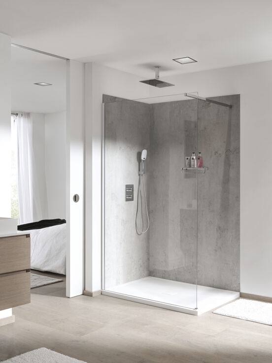 Balmani Modular inloopdouche 180 x 200 cm helder glas glanzend chroom profiel