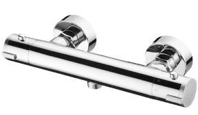 Linie Drum Thermostat-Duscharmatur: Chrom glänzend