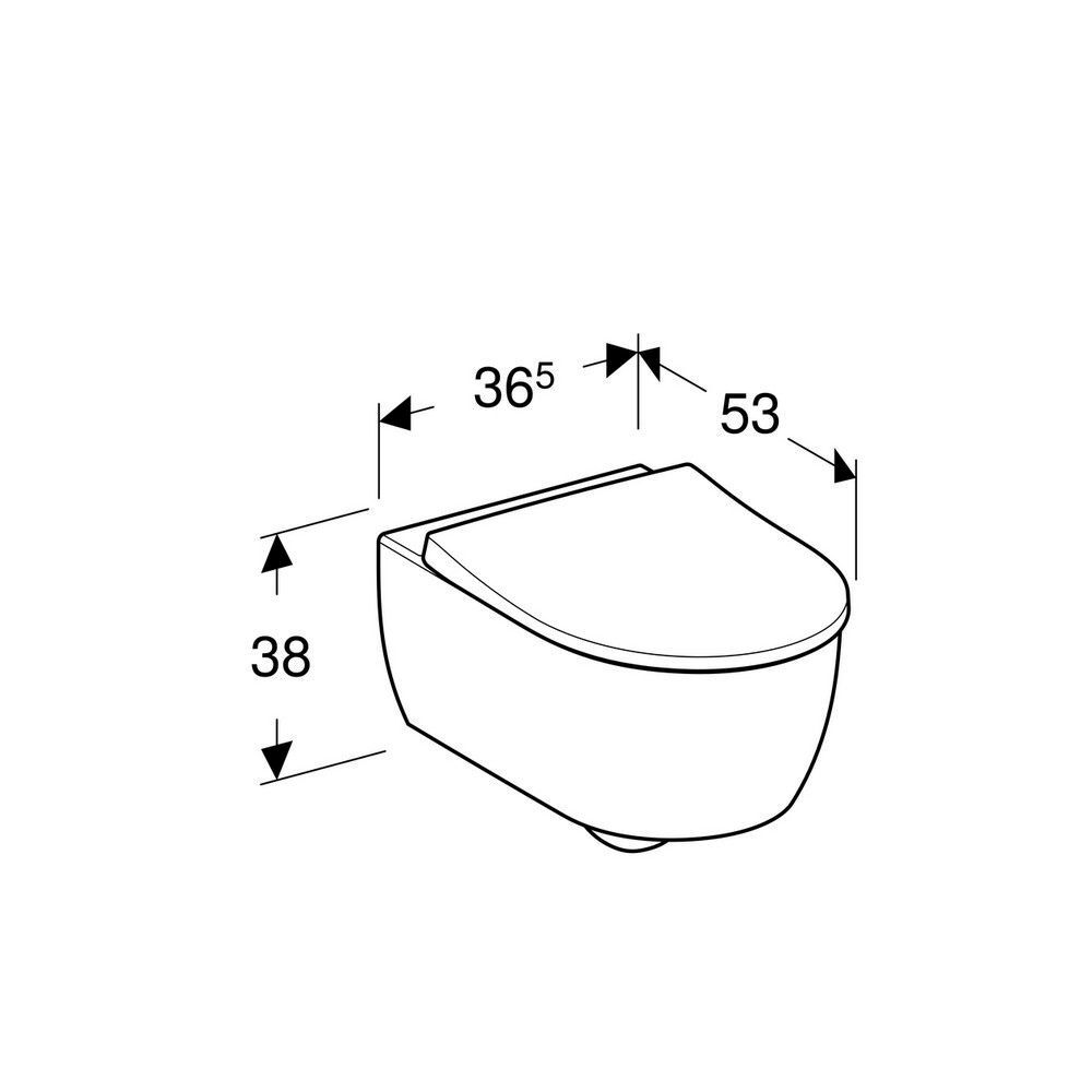 Geberit ICon Wit Hangend Toilet Randloos - | X²O Badkamers