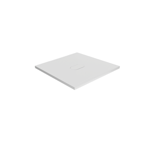 Balmani Artic douchebak 90 x 90 cm top solid mat wit