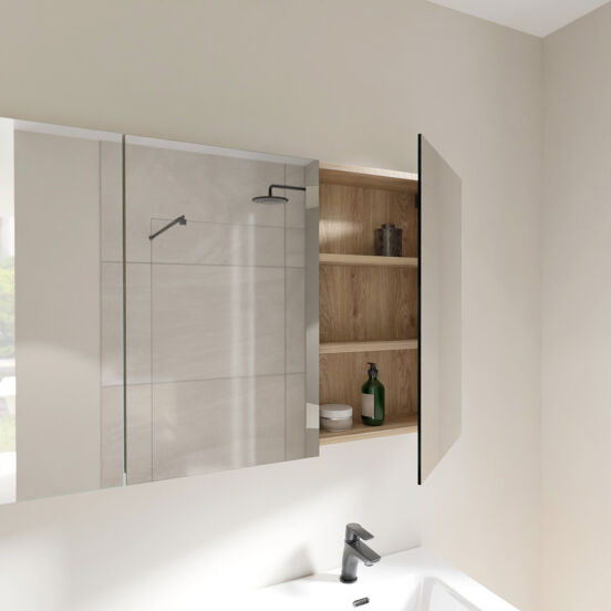 Balmani Lucida spiegelkast 180 x 72 cm ruw eiken