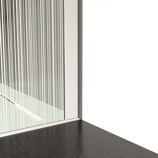 Balmani Modular inloopdouche 80 x 200 cm barcode wit glas mat wit profiel
