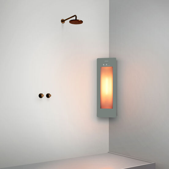 Sunshower Plus S Infrarood en UV Opbouw in hoek organic grey