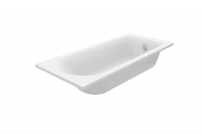 Luca Varess Rosala baignoire encastrable simple 170 x 75 cm acrylique blanc mat