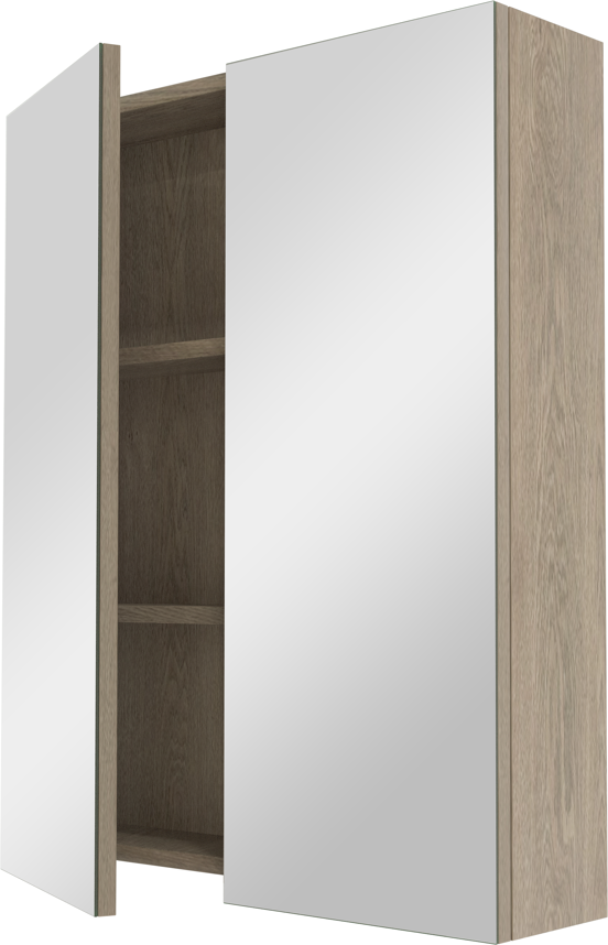 Linie Montro armoire de toilette 60 x 75 cm chêne gris