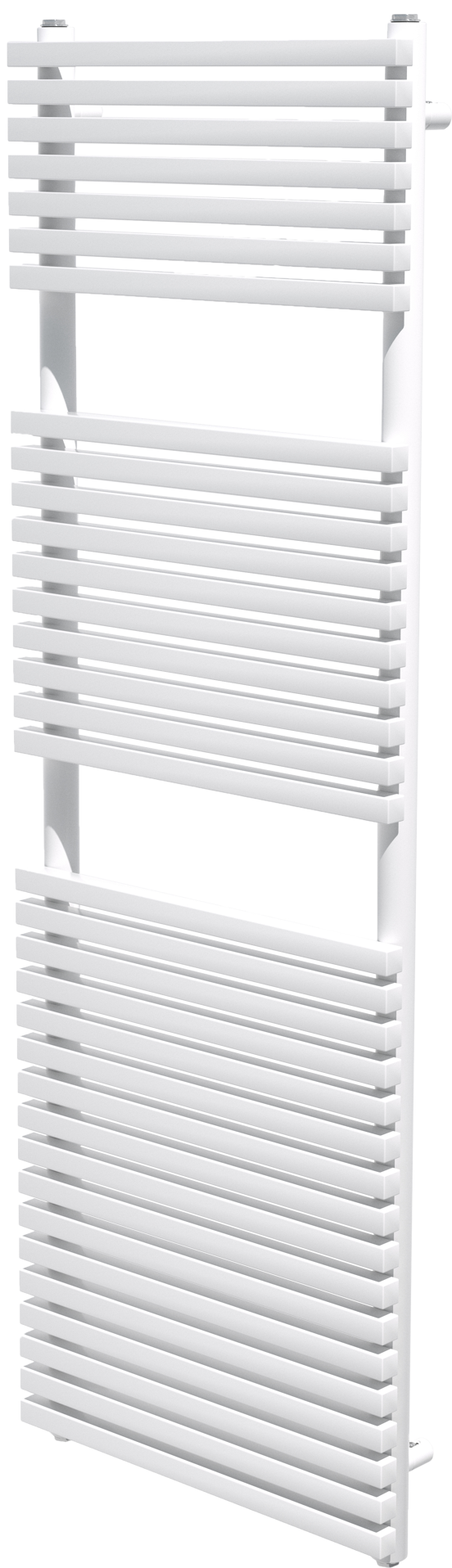 Vipera Vesuvio enkele handdoekradiator 50 x 150 cm elektrische verwarming mat wit zij- en middenaansluiting 1.044W, weerstand inbegrepen