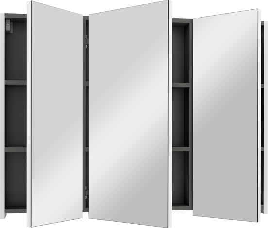 Linie Montro spiegelkast 100 x 75 cm mat wit