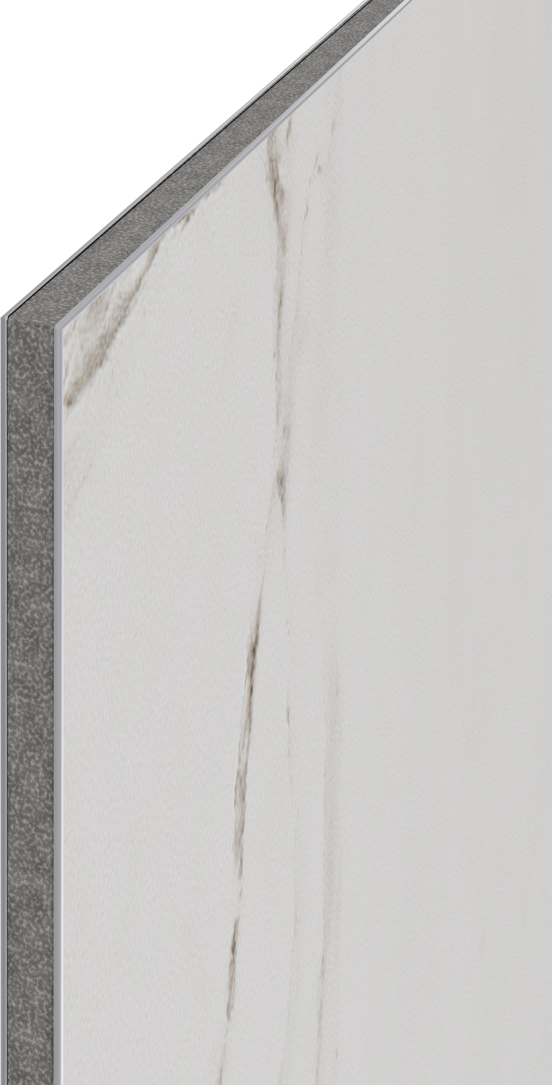 Luca Varess Artdeco revêtement mural de douche 120 x 244 cm alu-composite  aspect marbre blanc