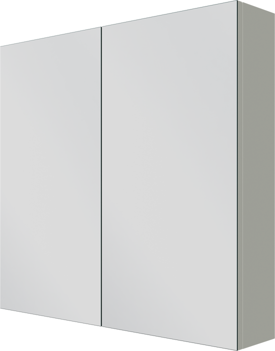 Linie Montro Spiegelschrank Bad: 80 x 75 cm, Greige