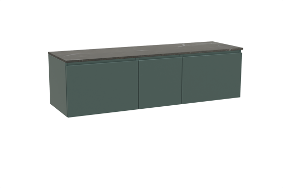Balmani Sfera zwevend badmeubel 180 x 55 cm forest met Stretto enkel of dubbel wastafelblad in marmer pietra grey