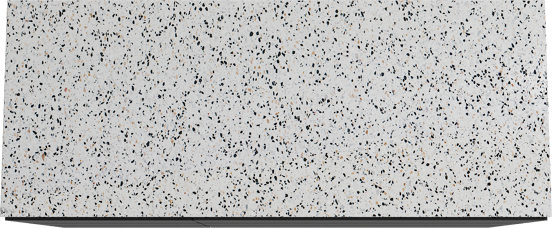 Storke Edge staand badkamermeubel 130 x 52 cm mat zwart met Tavola enkel of dubbel tablet in mat wit/zwart terrazzo